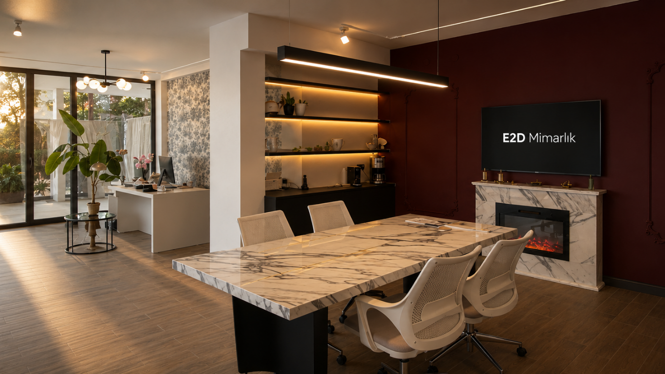 E2D Mimarlık ofisi — toplantı alanı